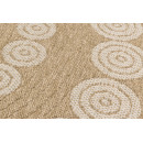 Tapis extérieur rond - 160cm - naturel - 100% polypropylène résistant aux UV - 1400 gr/m²