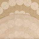 Tapis extérieur rond - 160cm - naturel - 100% polypropylène résistant aux UV - 1400 gr/m²