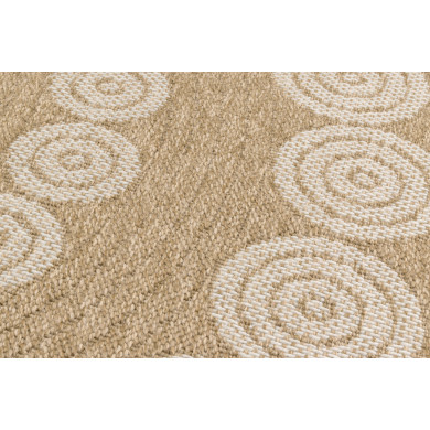 Tapis extérieur - 160x230cm - naturel - 100% polypropylène résistant aux UV - 1400 gr/m²