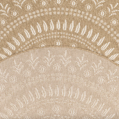 Tapis extérieur rond - 120cm - naturel - 100% polypropylène résistant aux UV - 1400 gr/m²