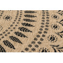 Tapis extérieur rond - 120cm - naturel - 100% polypropylène résistant aux UV - 1400 gr/m²
