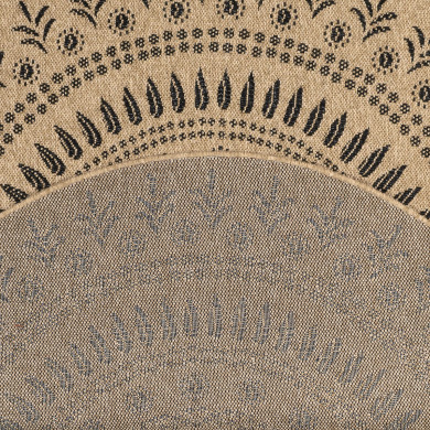 Tapis extérieur rond - 160cm - naturel - 100% polypropylène résistant aux UV - 1400 gr/m²
