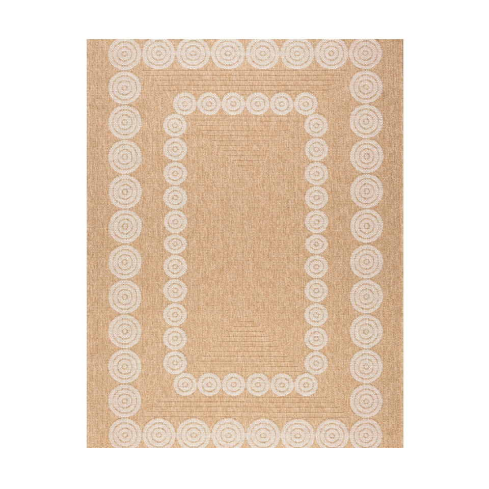 Tapis extérieur - 120x170cm - naturel - 100% polypropylène résistant aux UV - 1400 gr/m²