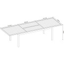 Table de jardin extensible aluminium 220/320cm + 10 Fauteuils empilables textilène Gris Anthracite - ANDRA XL