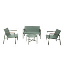 Camille - Salon de Jardin - Ensemble de 4 places - Vert - Avril Paris