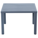 Salon de jardin d'angle design en aluminium 5 places - table- anthracite - PASSY