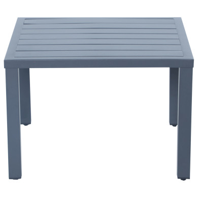Salon de jardin d'angle design en aluminium 5 places - table- anthracite - PASSY