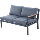 Avril Paris - Salon de jardin d'angle design en aluminium 5 places - anthracite - PASSY