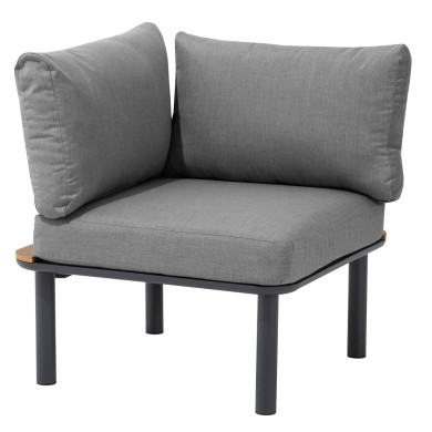 Avril Paris - Fauteuil d'angle - aluminium et bois - gris - Rivoli