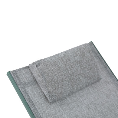 Lot de 2 transats avec coussin - Vert Gris - Sunny - Avril Paris