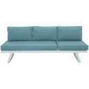 Salon de jardin fonctionnel modulable en aluminium design - blanc vert