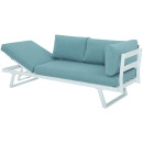 Salon de jardin fonctionnel modulable en aluminium design - blanc vert