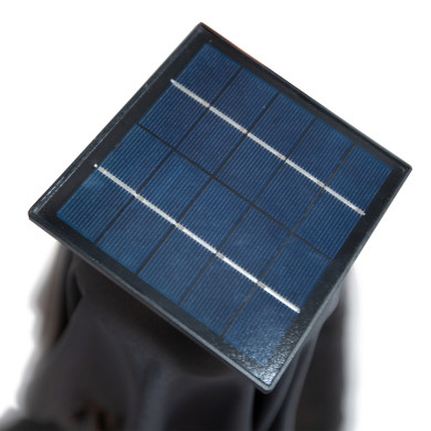 Parasol déporté LED 3x4m rectangle en aluminium housse incluse- rotatif 360° - Bois / Anthracite