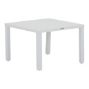 Salon de jardin d'angle design en aluminium 5 places - blanc beige