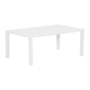Salon de jardin design en aluminium 5 Places - blanc beige