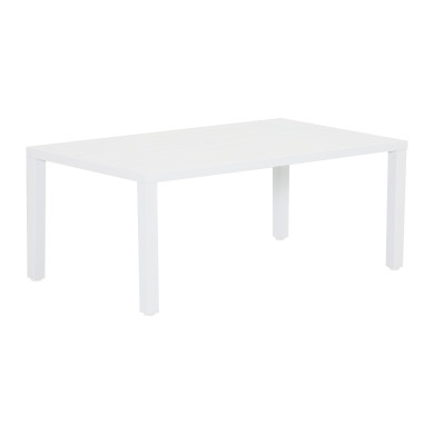 Salon de jardin design en aluminium 5 Places - blanc beige