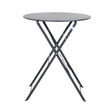 Table et chaises pliantes bistrot balcon terrasse - 2 places - Anthracite