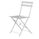 Table et chaises pliantes bistrot balcon terrasse- 2 places - Blanc