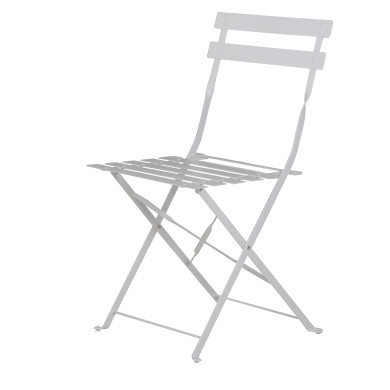Table et chaises pliantes bistrot balcon terrasse- 2 places - Blanc