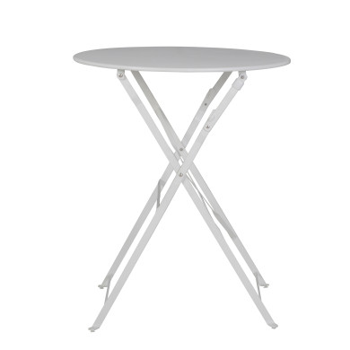 Table et chaises pliantes bistrot balcon terrasse- 2 places - Blanc