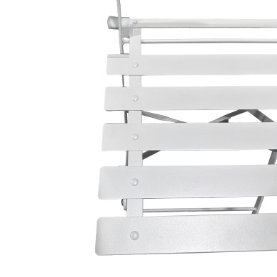 Table et chaises pliantes bistrot balcon terrasse- 2 places - Blanc