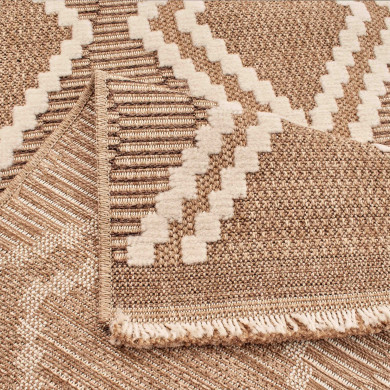 Tapis extérieur - 200x290cm - multicolore - 100% polypropylène résistant aux UV - 1400gr/m²