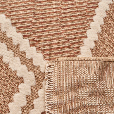 Tapis extérieur - 200x290cm - multicolore - 100% polypropylène résistant aux UV - 1400gr/m²