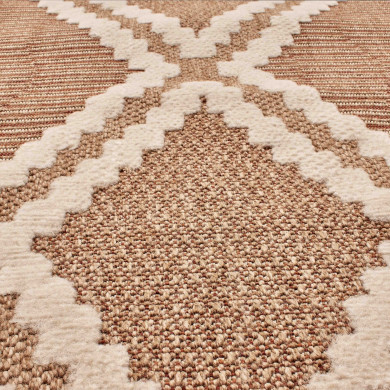 Tapis extérieur - 200x290cm - multicolore - 100% polypropylène résistant aux UV - 1400gr/m²