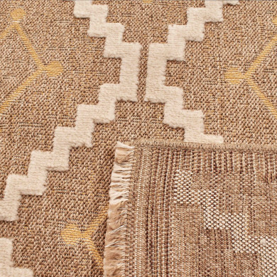 Tapis extérieur - 60x180cm - multicolore - 100% polypropylène résistant aux UV - 1400gr/m²