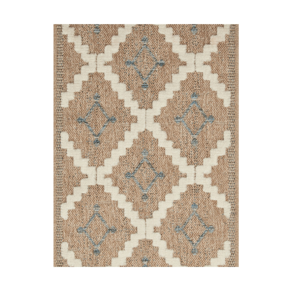 Tapis extérieur - 60x180cm - multicolore - 100% polypropylène résistant aux UV - 1400gr/m²