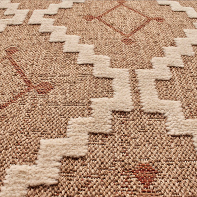 Tapis extérieur - 160x230cm - multicolore - 100% polypropylène résistant aux UV - 1400gr/m²