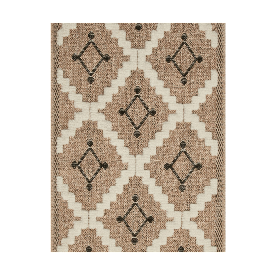 Tapis extérieur - 200x290cm - multicolore - 100% polypropylène résistant aux UV - 1400gr/m²