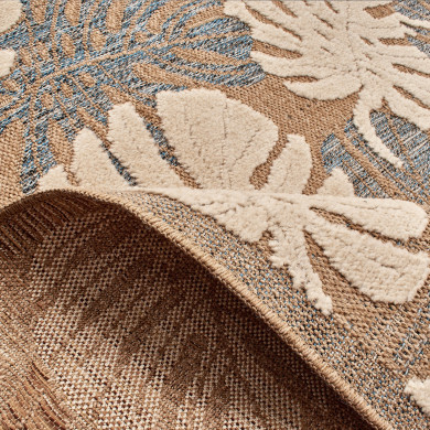 Tapis extérieur - 200x290cm - multicolore - 100% polypropylène résistant aux UV - 1400gr/m²