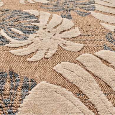 Tapis extérieur - 120x170cm - multicolore - 100% polypropylène résistant aux UV - 1400gr/m²