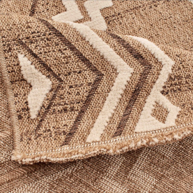 Tapis extérieur - 120x170cm - multicolore - 100% polypropylène résistant aux UV - 1400gr/m²