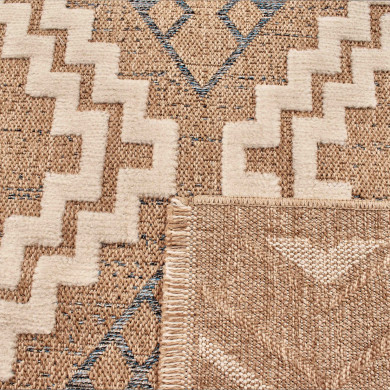 Tapis extérieur - 60x180cm - multicolore - 100% polypropylène résistant aux UV - 1400gr/m²
