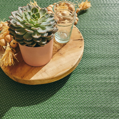 Tapis extérieur - 150x220cm - vert - 100% polypropylène résistant aux UV - 400gr/m²