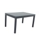 Table de jardin extensible aluminium 135/270cm  + 8 fauteuils empilables textilène Gris Anthracite - ANDRA