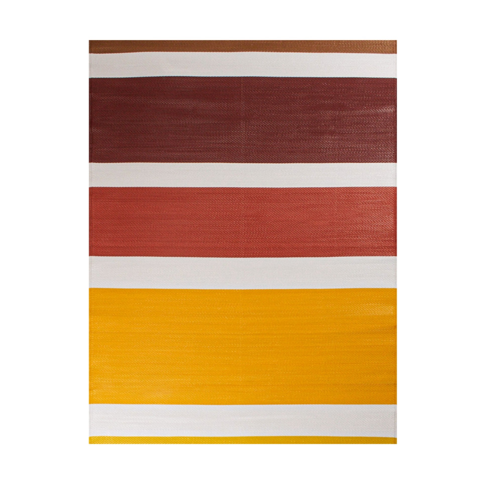Tapis extérieur - 120x160cm - orange - 100% polypropylène résistant aux UV - 400gr/m²
