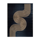 Tapis extérieur - 120x160cm - noir - 100% polypropylène résistant aux UV - 400gr/m²
