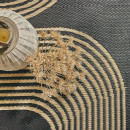 Tapis extérieur - 120x160cm - noir - 100% polypropylène résistant aux UV - 400gr/m²