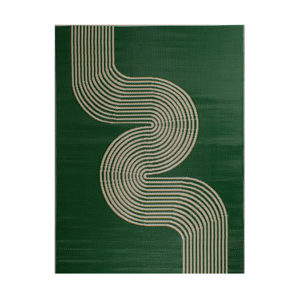 Tapis extérieur - 180x280cm - vert - 100% polypropylène résistant aux UV - 400gr/m²