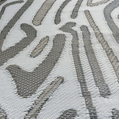 Tapis extérieur - 150x220cm - noir - 100% polypropylène résistant aux UV - 400gr/m²