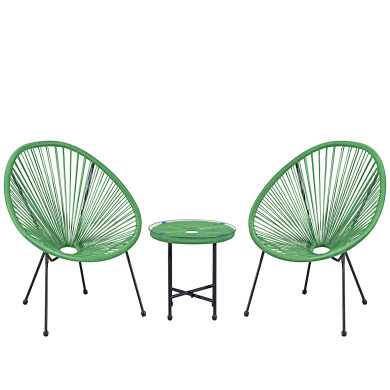 Lot de 2 Fauteuils de Jardin en cordage résine Vert - Naya - Avril Paris