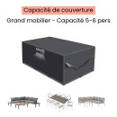 Housse de jardin imperméable protection haute densité 420D - Anti UV - 213x132x74 cm