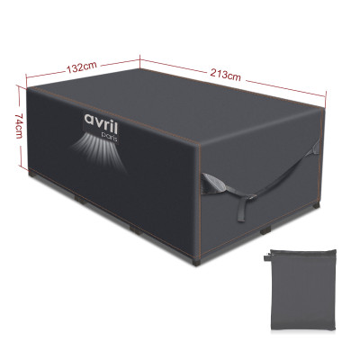 Housse de jardin imperméable protection haute densité 420D - Anti UV - 213x132x74 cm