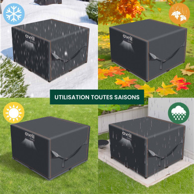 Housse de jardin imperméable protection haute densité 420D - Anti UV - 250x250x90 cm