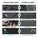 Housse de jardin imperméable protection haute densité 420D - Anti UV - 180x120x75 cm