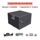 Housse de jardin imperméable protection haute densité 420D - Anti UV - 150x150x75 cm
