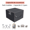 Housse de jardin imperméable protection haute densité 420D - Anti UV - 125x125x74 cm
